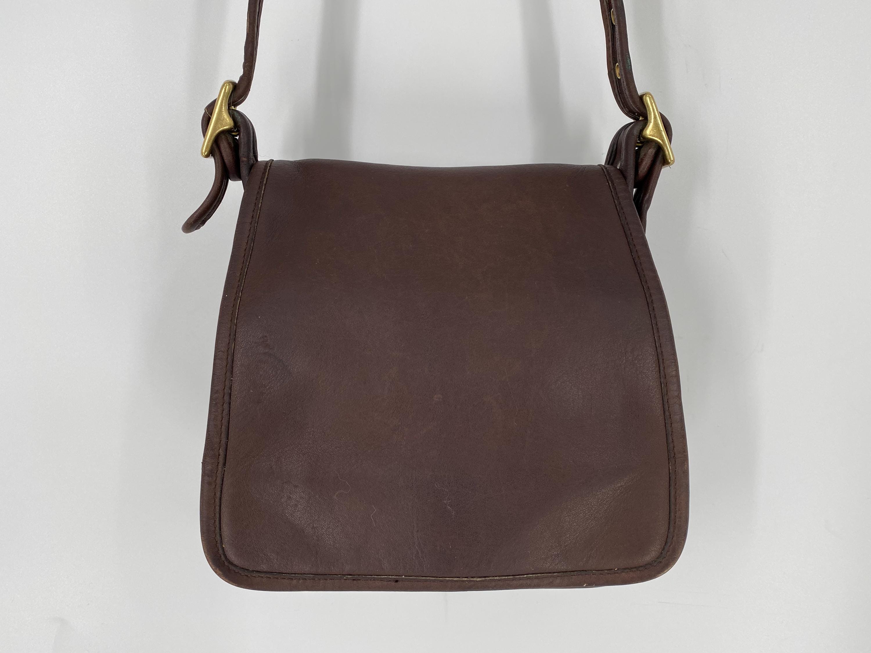 Vintage 90's Coach Mahogany Leather Legacy Studio Flap Shoulder