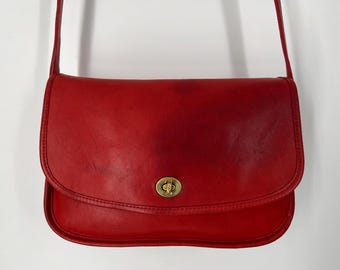 Vintage Late 70s/Early 80s Coach Red City Bag - Made in USA