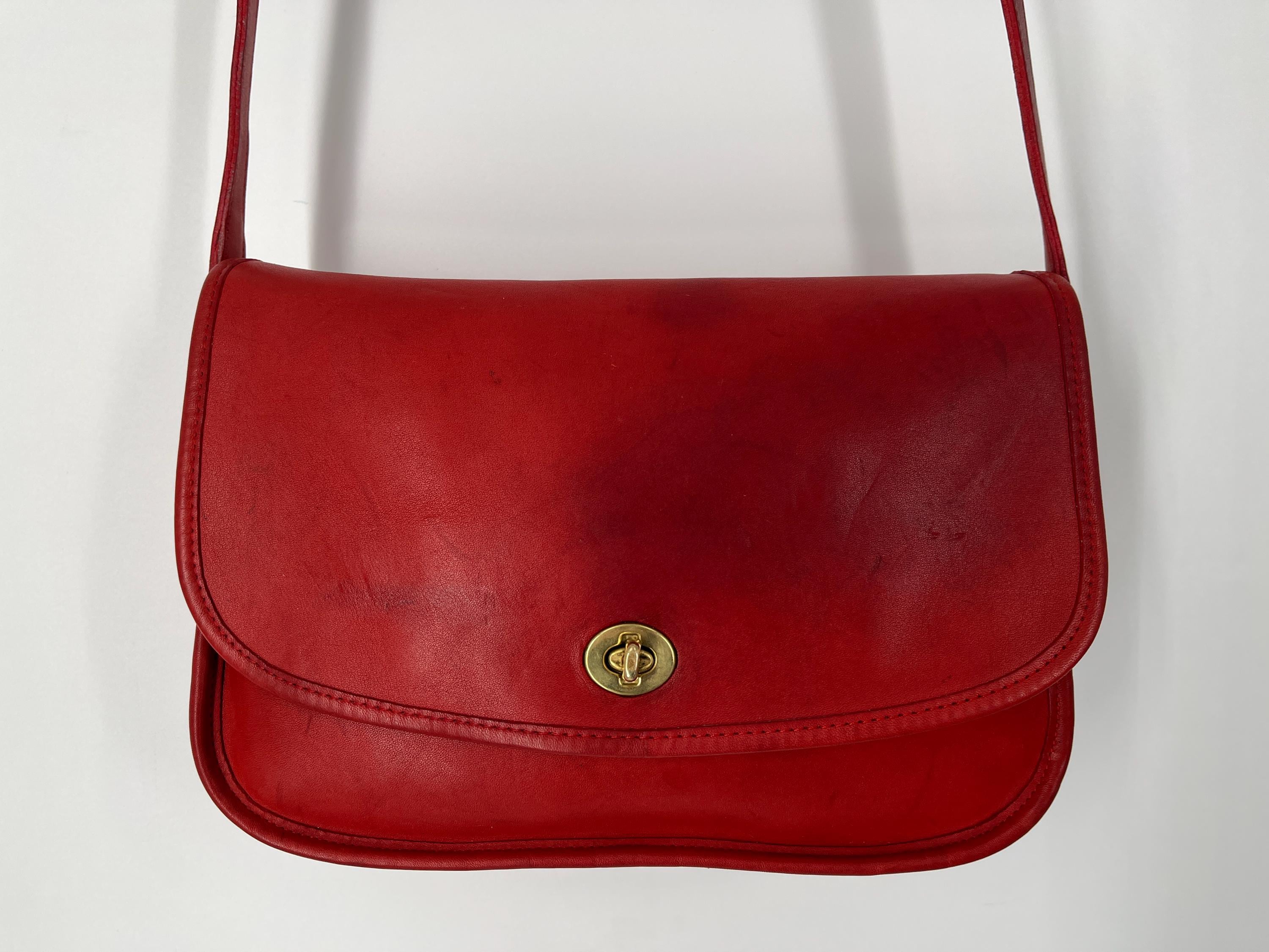 Vintage Red Coach Bags - Etsy