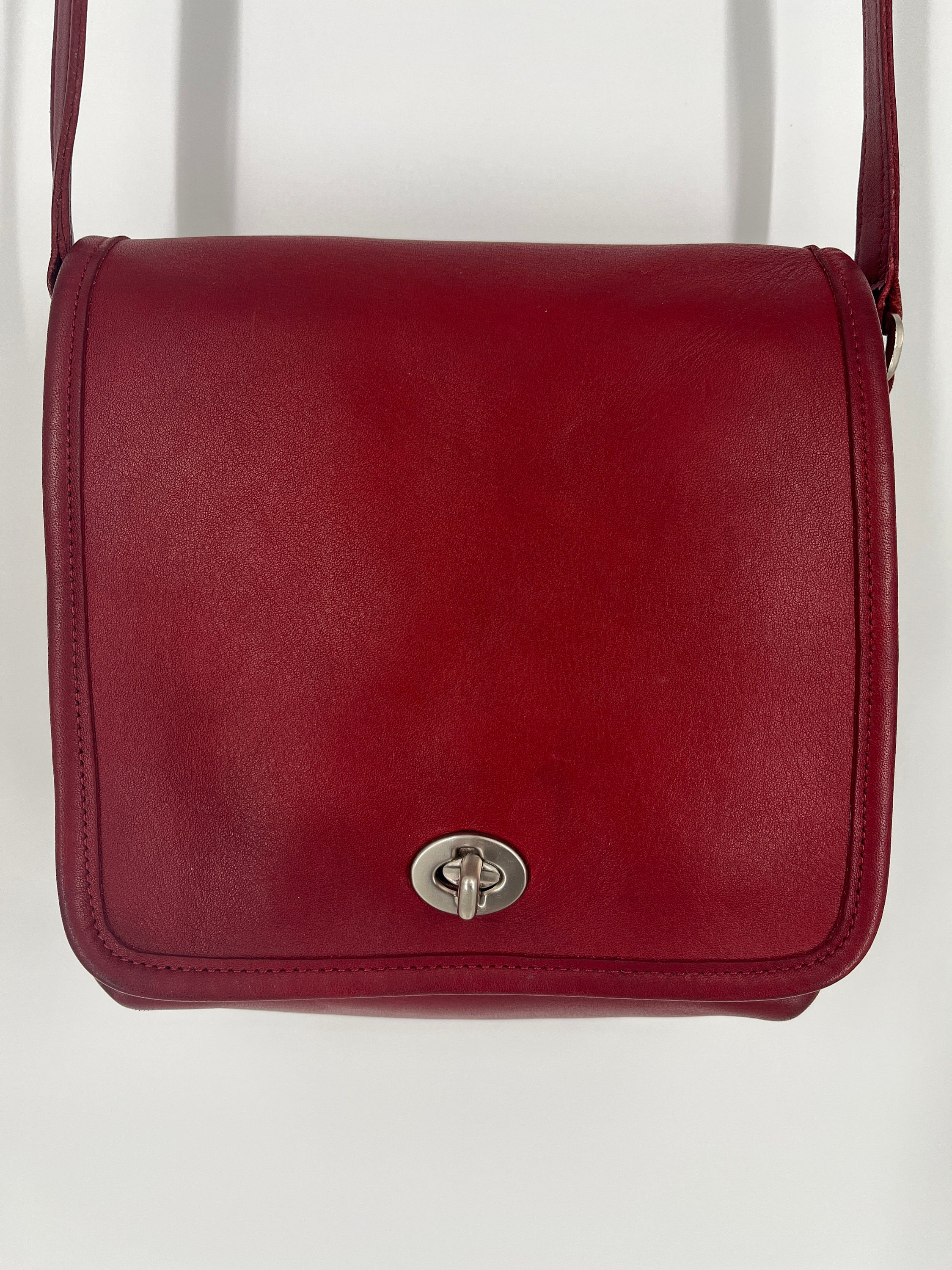 Coach Handbag Original Authentic Maroon/Red Colour Alma Full Size