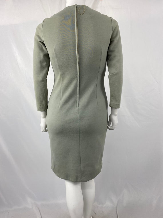 Vintage 70's Green Dress By Alfred Werber \ Measu… - image 8