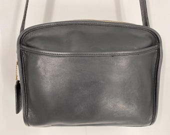 Rare 1980s Moschino Black Leather Crossbody Bag – Vintage Designer