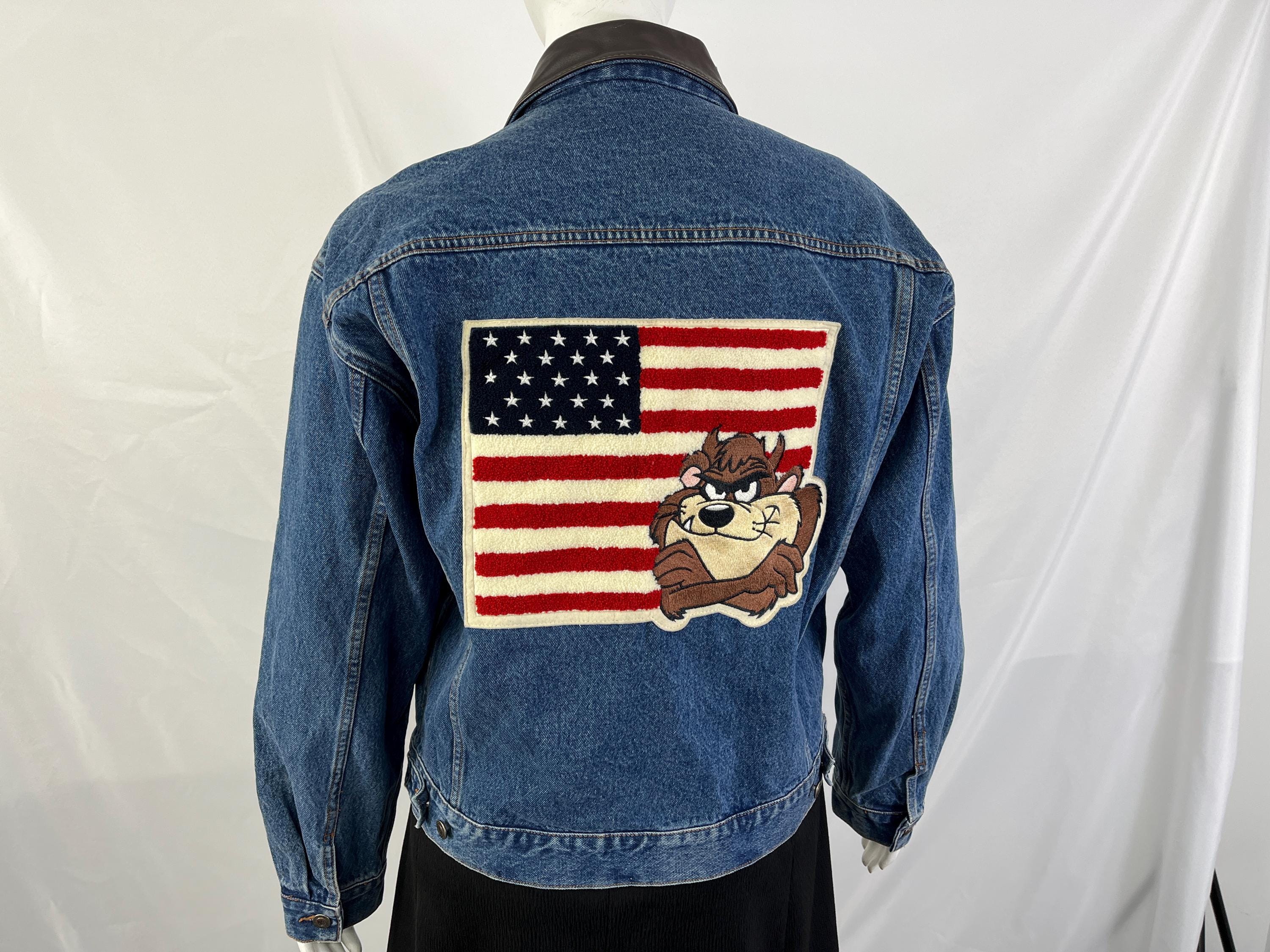 Warner Brothers Denim Jean Jacket - Etsy