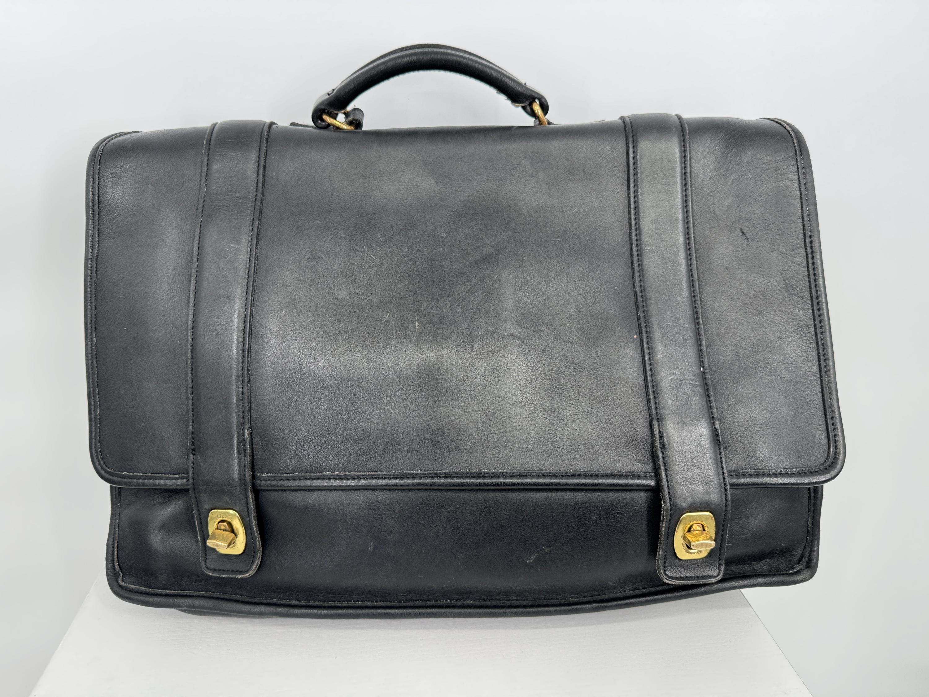バッグ OldCoach 90s MadeinUSA Leather BriefCase 90s vintage coach briefcase - Gem