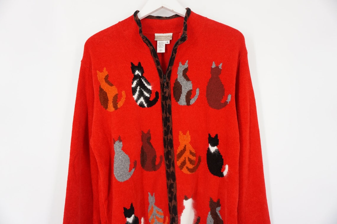 coldwater creek cat sweater