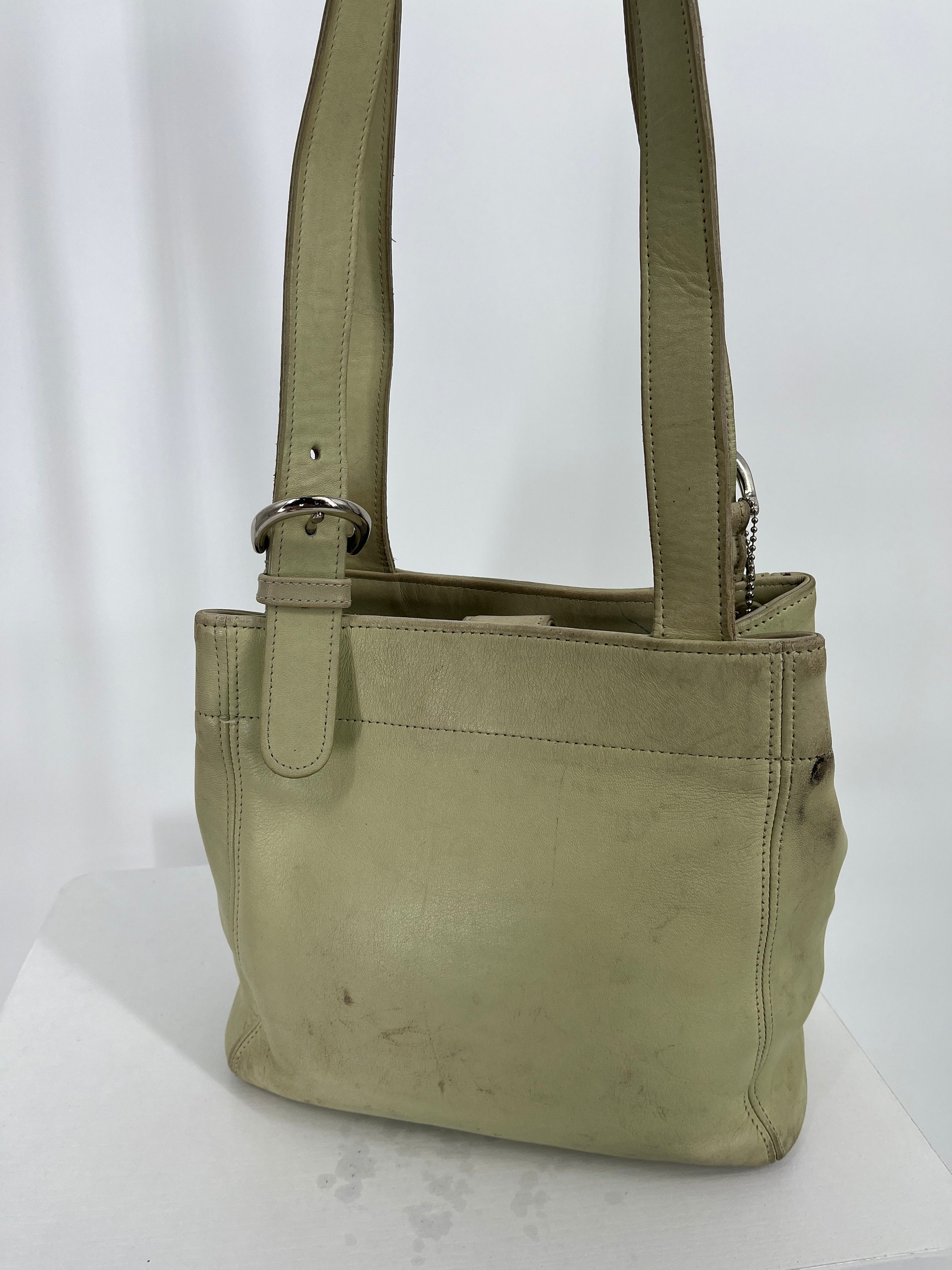 Vintage 90s Coach Pistachio Buckle Bag #4157  Made in Costa