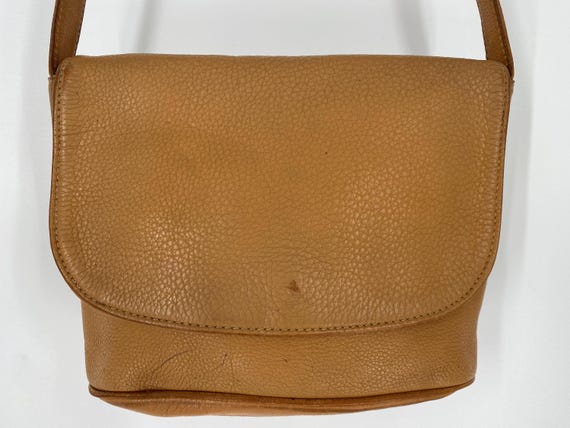 バッグ Vintage Coach Saddle Bag Tan Old Model Vintage 90's Coach Saddle Leather Flap Bag Natural Grain
