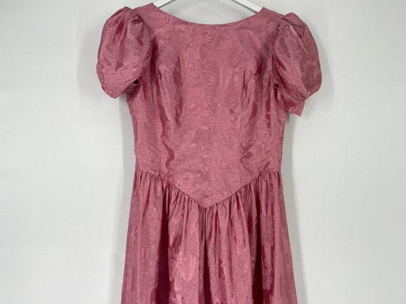 Vintage 80's Pink Ankle. Length Dress With Subtle… - image 1