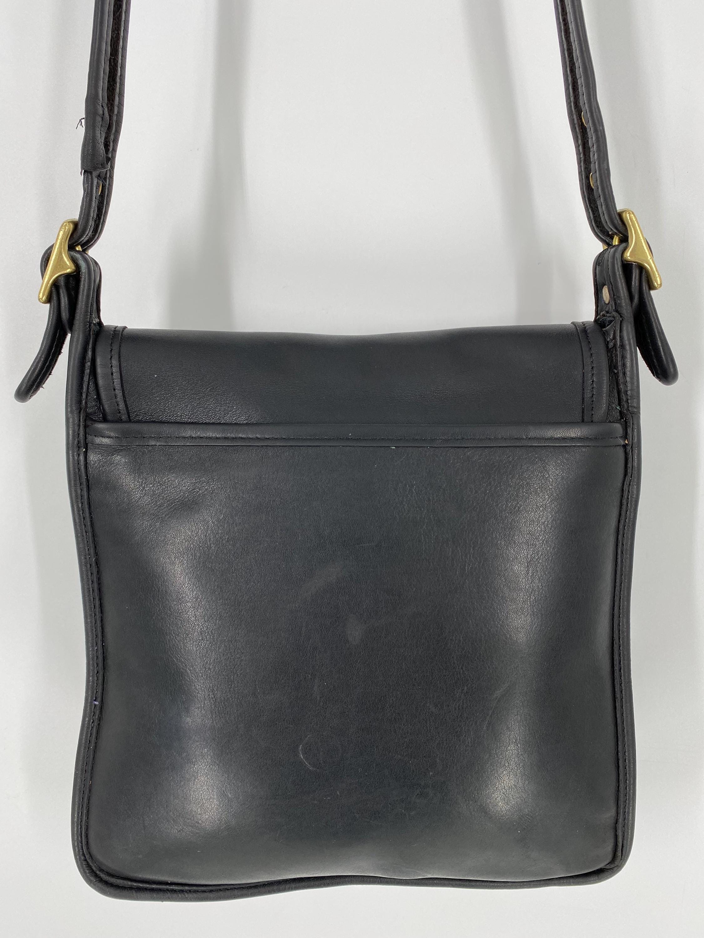 Vintage 2000's Coach Black Leather Legacy Flap Bag