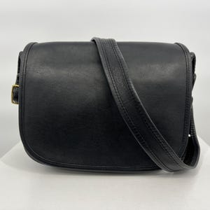 Bolso clásico Coach negro vintage de los años 70 / Fabricado en Nueva York / Ver descripción para conocer las medidas y el estado