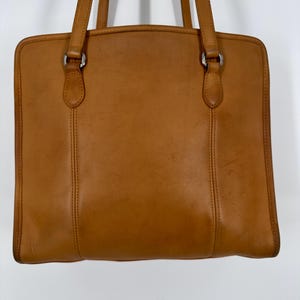 Vintage 90s Coach Tabac Compartment Tote Bag  Made in Mexico