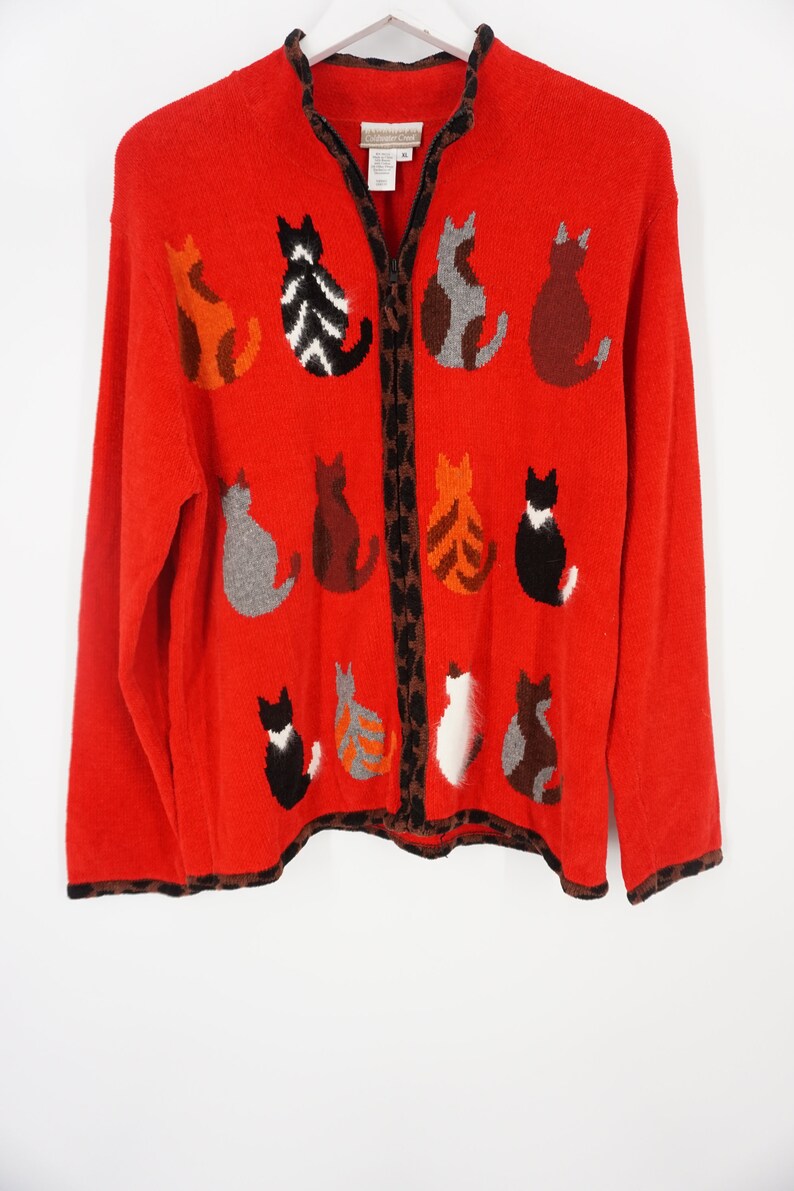 coldwater creek cat sweater