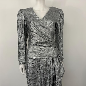 knee length dresses for ladies Metallic Jacquard Twist Bodice Off The Shoulder Gown main image 0