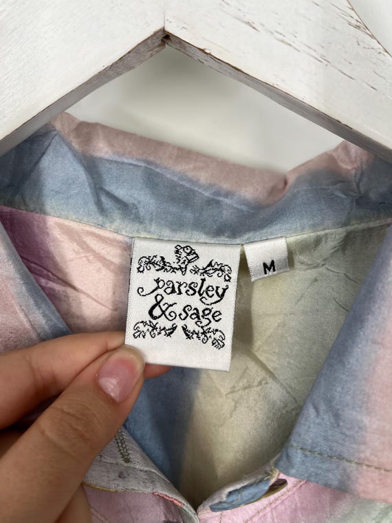 Vintage 90s Pastel Patchwork Jacket By Parsley & … - image 7
