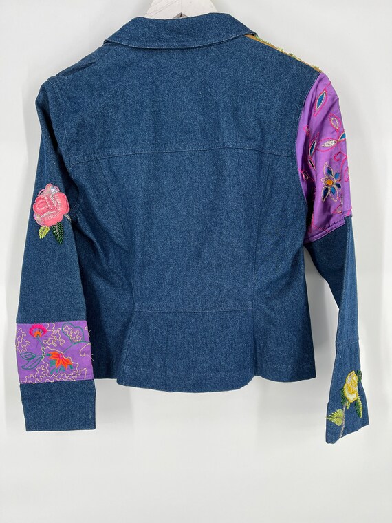 Vintage Y2K Patchwork Style Denim Jacket By Toget… - image 5