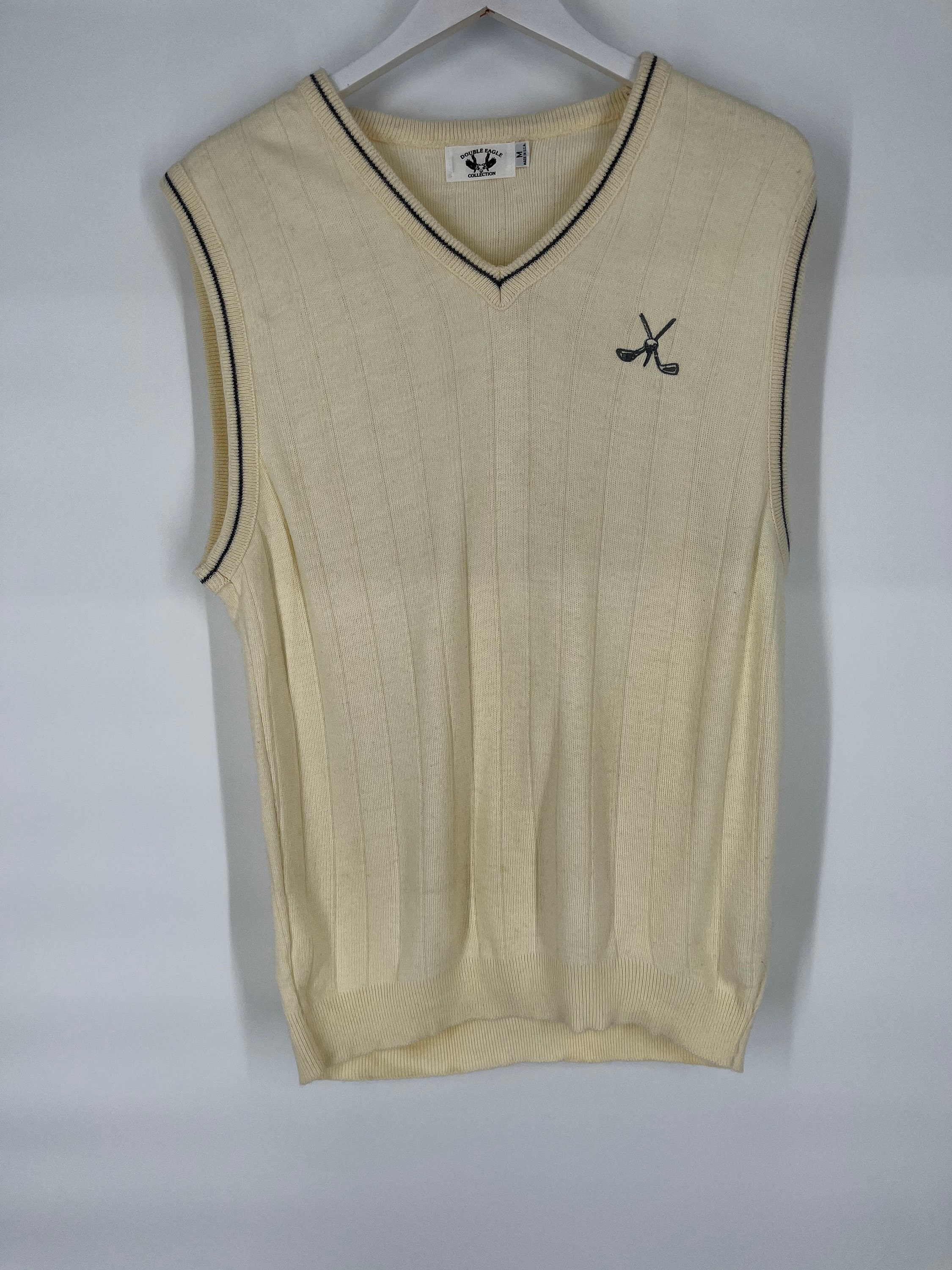 Vintage 90s Golf Sweater Vest by Double 