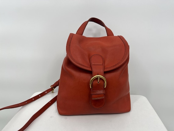 Vintage 90s Coach Mandarin Bantam Bag Leather Backpack #4152