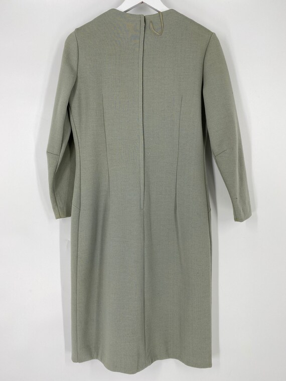 Vintage 70's Green Dress By Alfred Werber \ Measu… - image 5