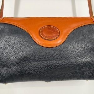 Vintage 90s Dooney And Bourke Black And Brown Crossbody / Made In USA / View Description For Measurements And Condition Details