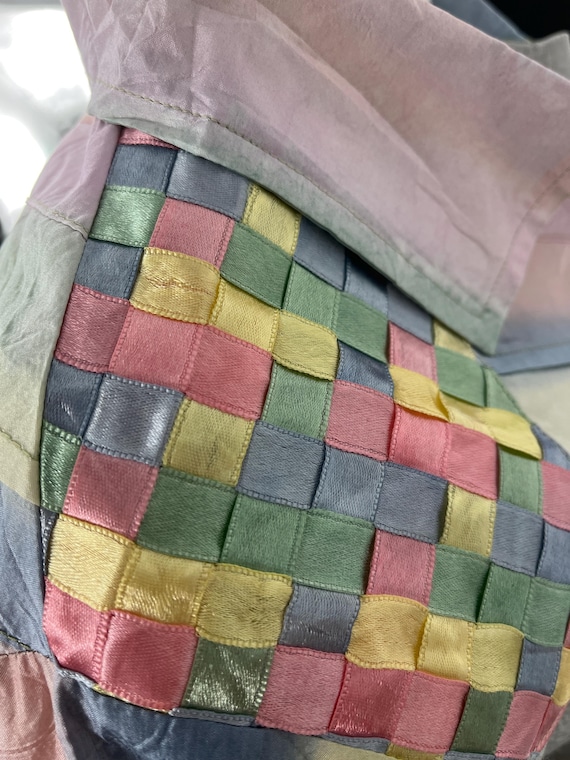 Vintage 90s Pastel Patchwork Jacket By Parsley & … - image 9