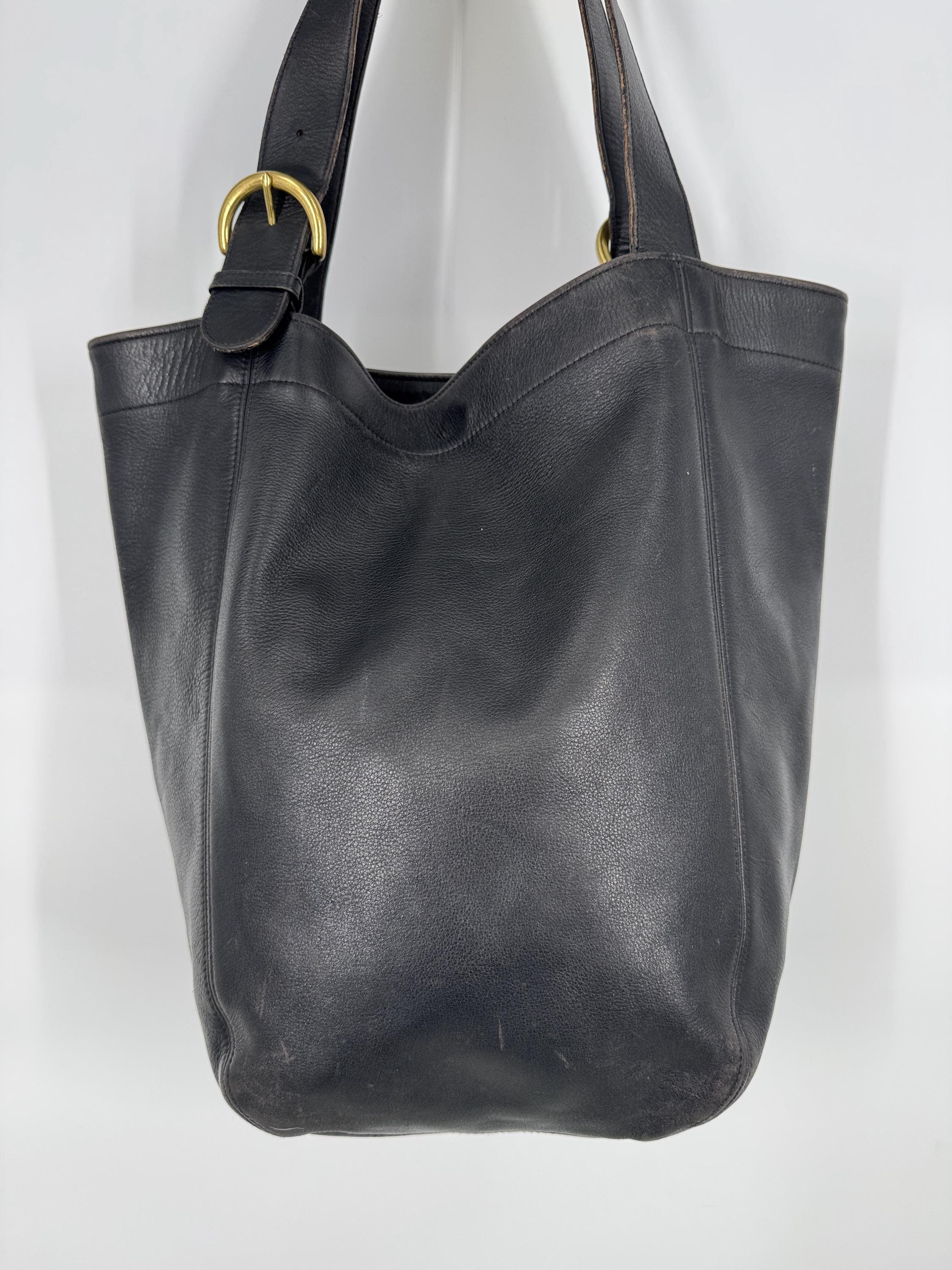 Vintage 90s Coach Black XL Tote Bag  Made in USA  PLEASE See