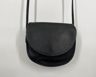 Vintage Late 80s/early 90s Coach Black Cafe Bag Leather Shoulder