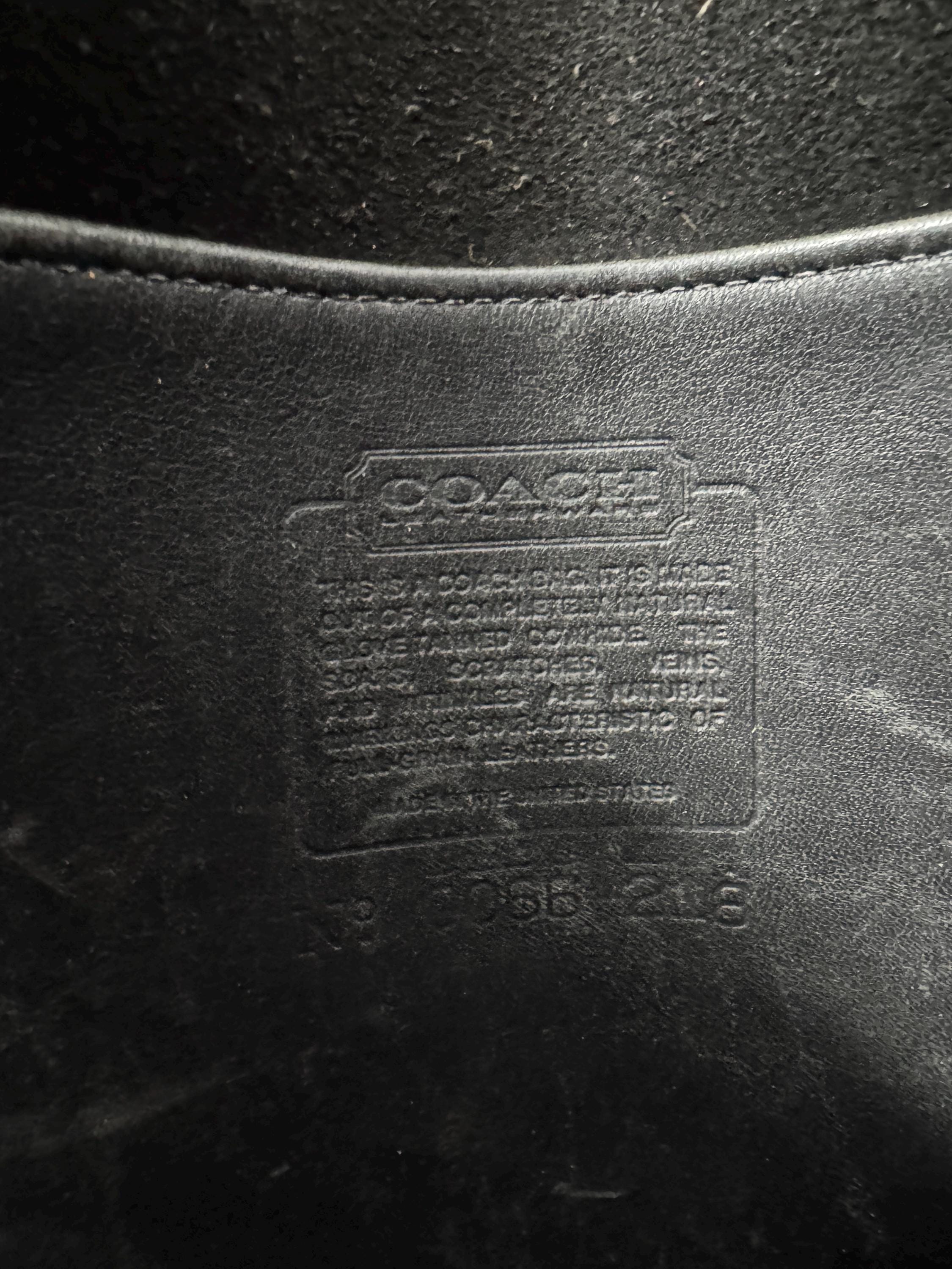 Vintage 80s Coach Black Station Shoulder Bag  Made in USA
