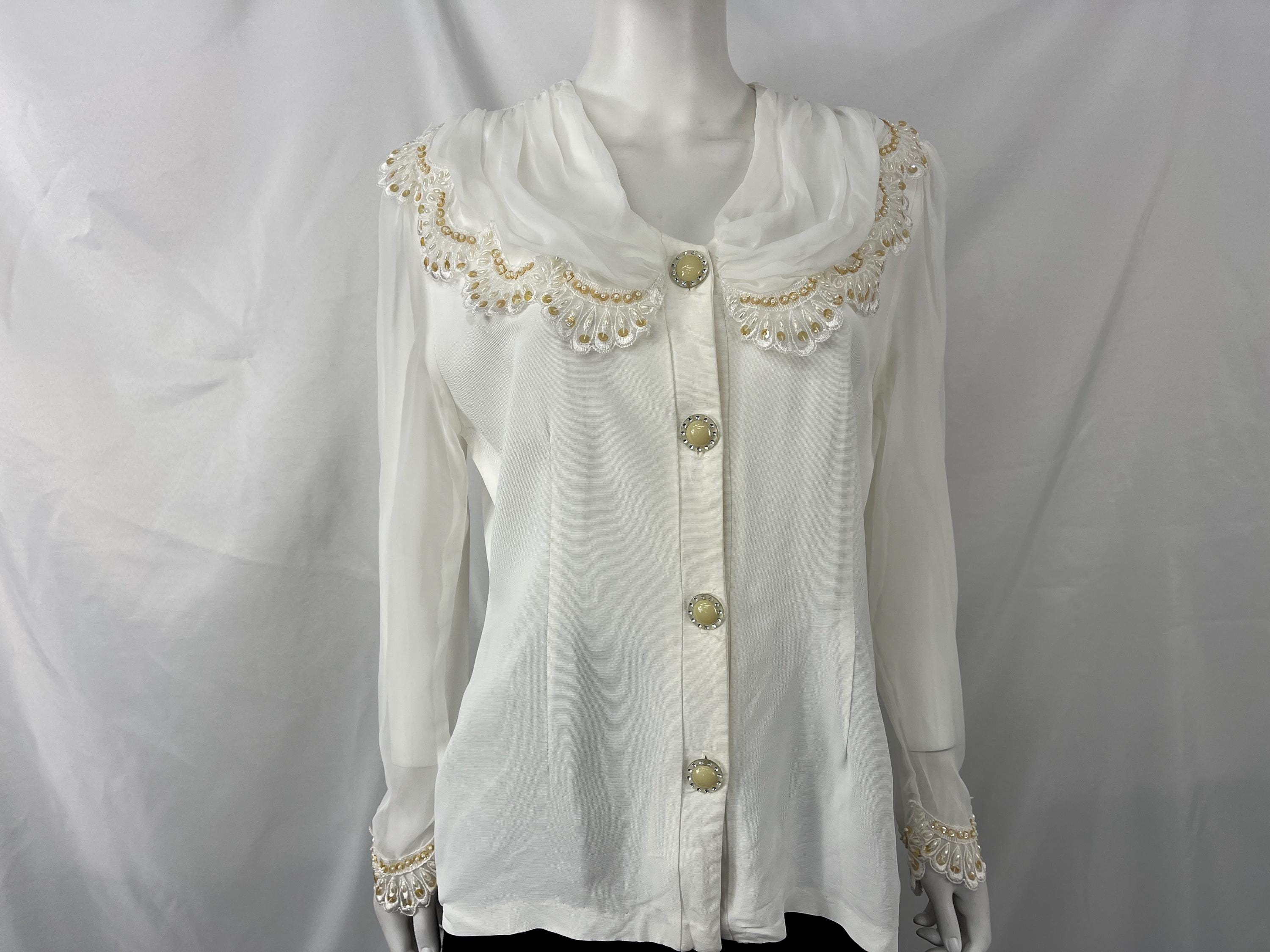 80's Sheer Shirt - Etsy