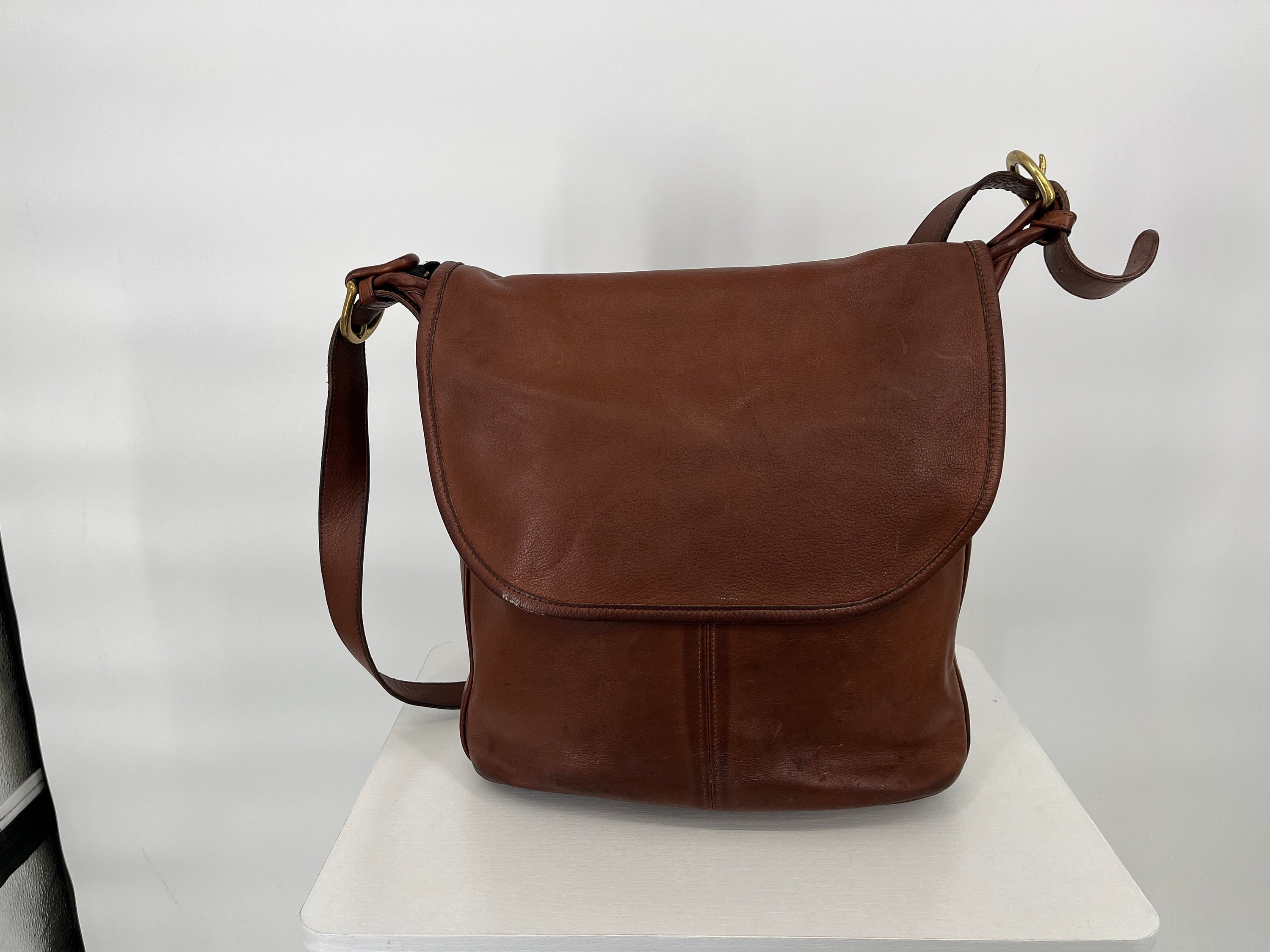 Vintage 90s Coach British Tan Whitney Leather Shoulder Bag #4115