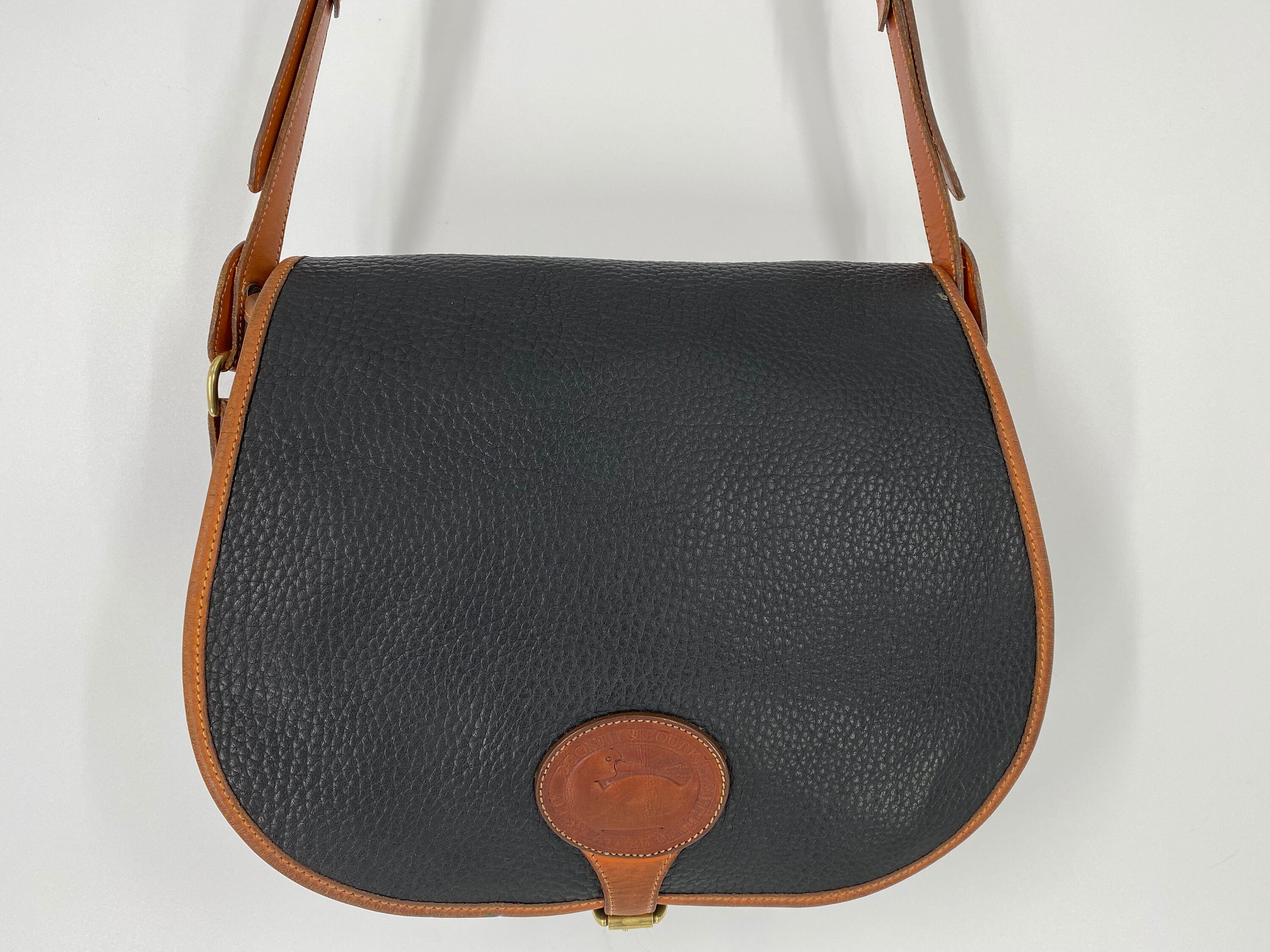 Vintage Dooney Bourke Navy AWL Western Saddle Bag Shoulder Bag Made in USA PLEASE See Description Photos and Video Etsy