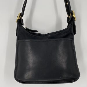 Vintage Y2K Coach Black Leather Legacy Zip  Shoulder Bag  Made