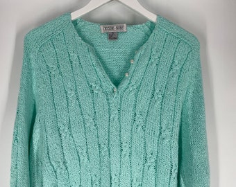 robins egg blue sweater