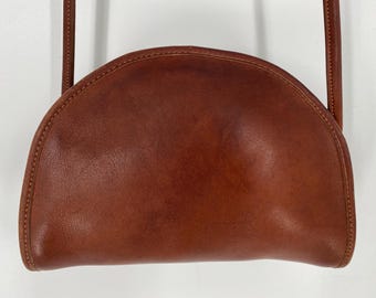 Vintage 1994 Coach British Tan Leather Kimball Zip Shoulder/Crossbody Bag \ Made In USA \ Please See Description, Photos And Video