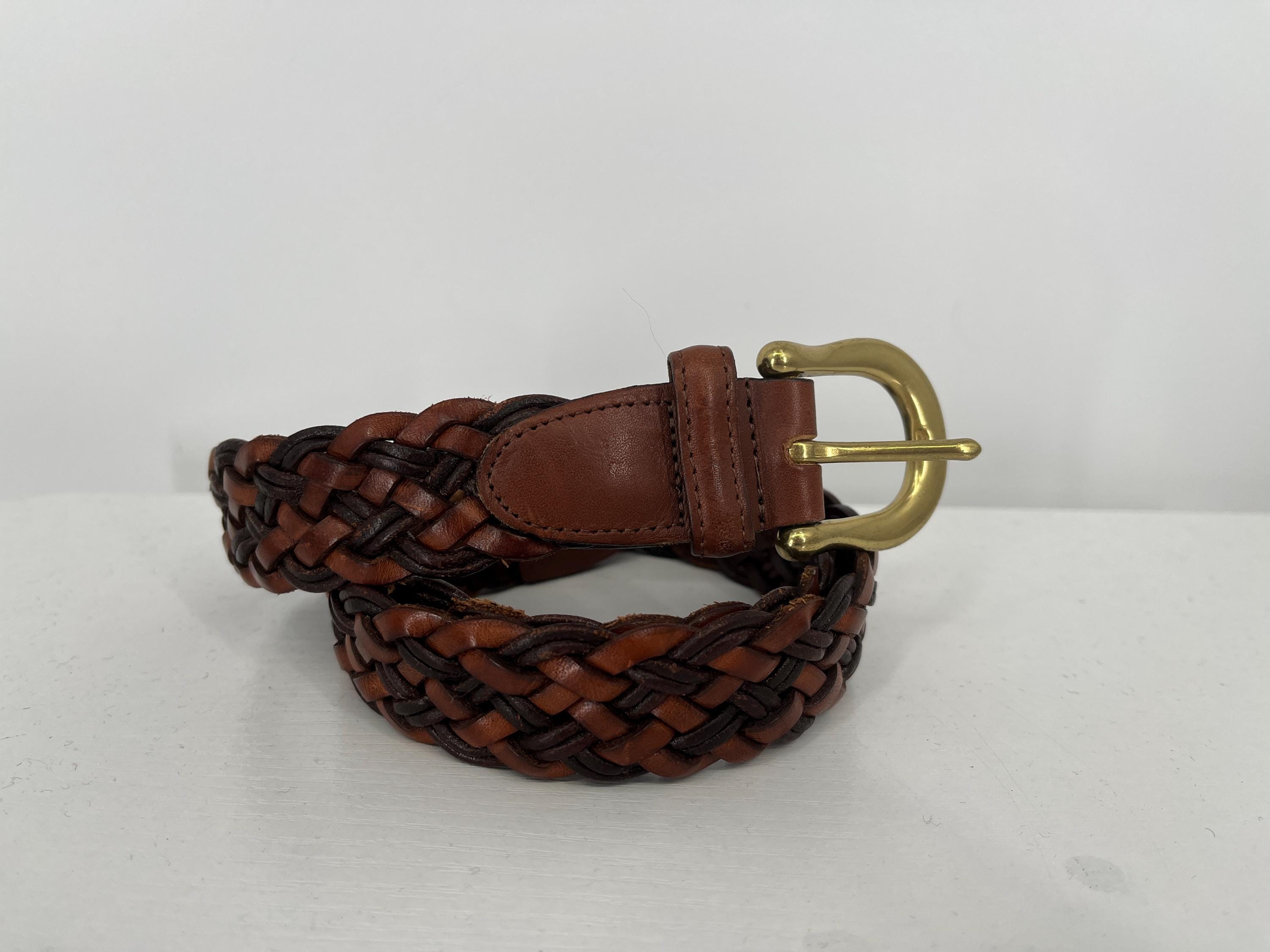 COACH REAL LEATHER BRAIDED VINTAGE BRITISH BELT SIZE MEDIUM TAN #3914 NEW COACH VINTAGE BRITISH TAN LEATHER WOMEN main image 3