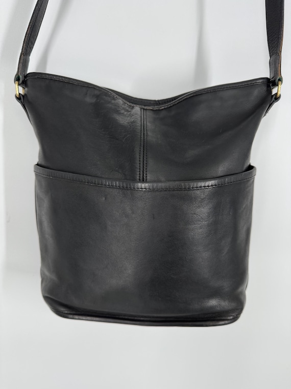 Vintage 80s Coach Black Bleecker Bucket Bag  Made in USA  Well