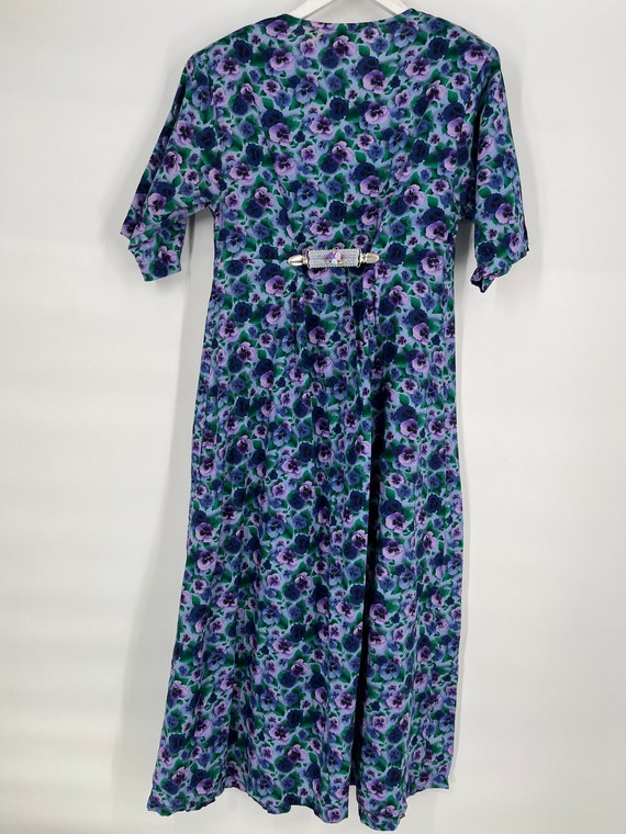 Vintage 80s Floral Shortsleeve Dress By Conversat… - image 6
