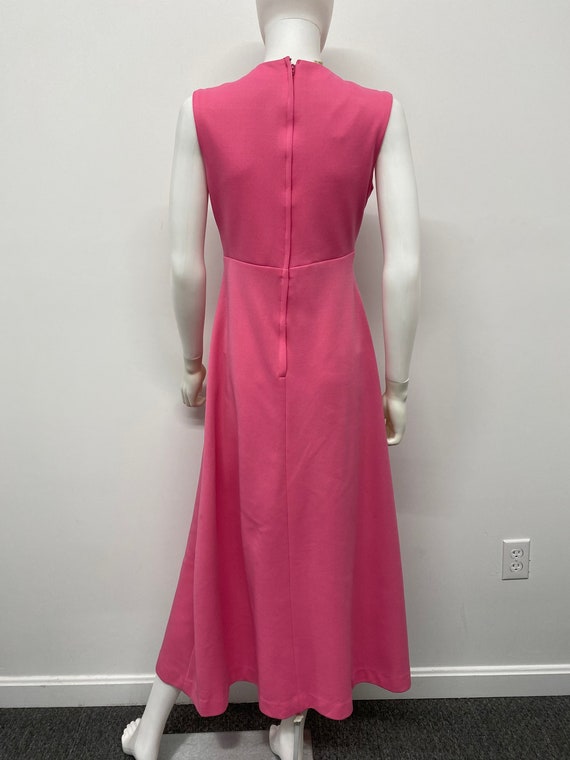 Vintage 70's Pink Dress With Decorative Waist \ S… - image 10