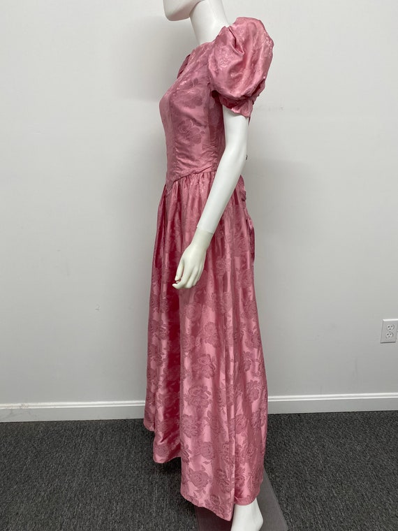 Vintage 80's Pink Ankle. Length Dress With Subtle… - image 8