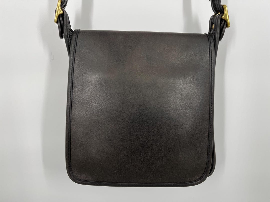 Vintage 2000s Black Coach Legacy Studio Flap Bag #9144 / Made in