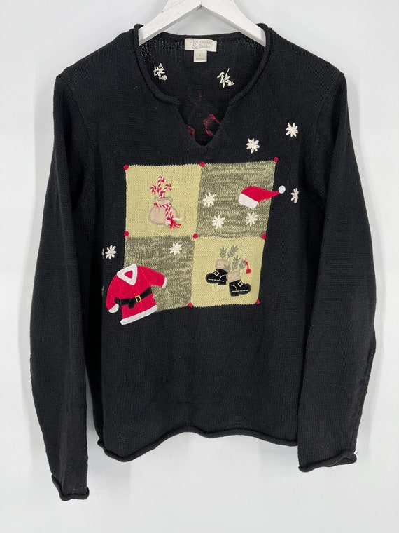 Vintage 90s Santa Inspired Sweater By Christopher… - image 5