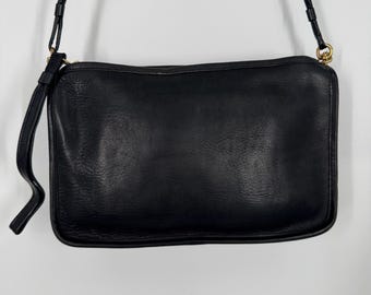Vintage 80s Black Coach Lindsay Shoulder Bag  Made in USA