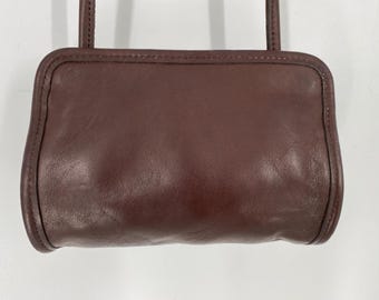 Vintage 90s Coach Mahogany Leather Shoulder Bucket Tote Bag #6008