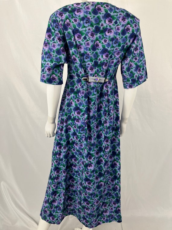 Vintage 80s Floral Shortsleeve Dress By Conversat… - image 8