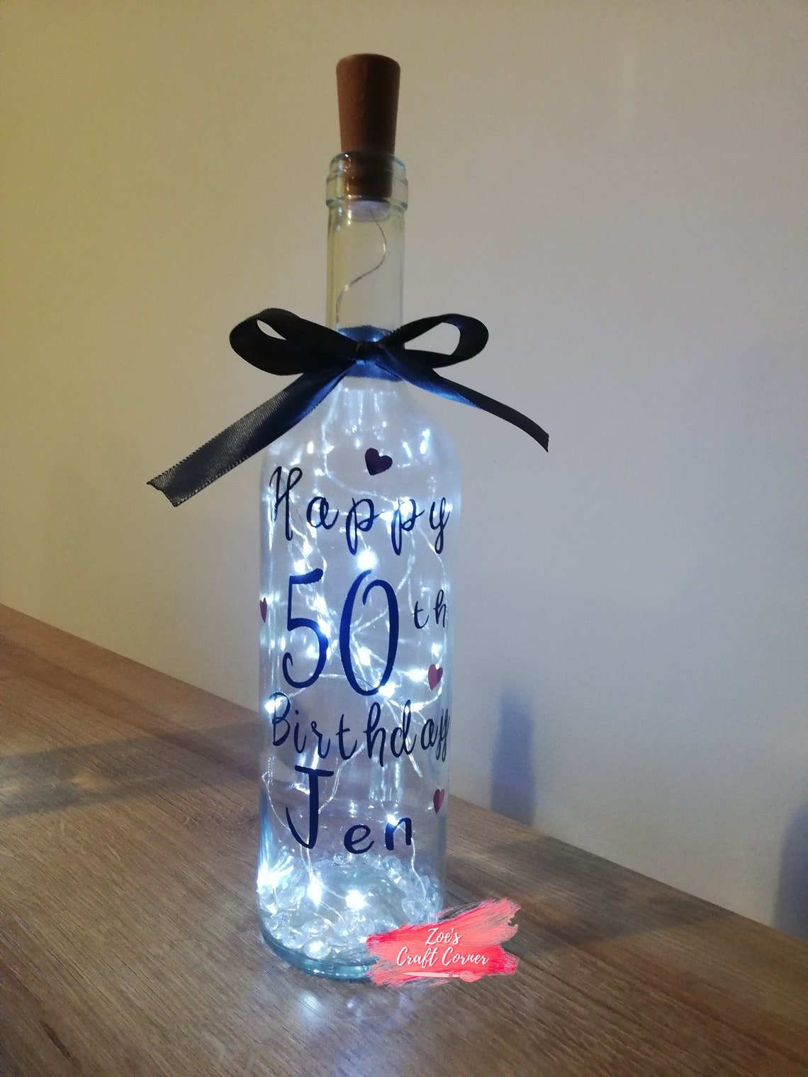 Personalised Birthday light up bottle Etsy