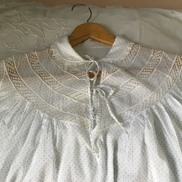 Chemise de nuit vintage en coton, années 80