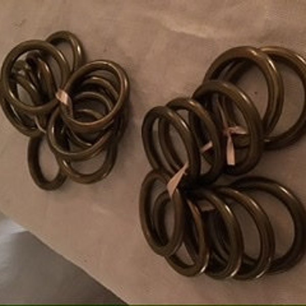 Brass curtain rings early 20th