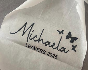 T-shirt transfer butterfly design iron on for School leavers,  Class of 2026