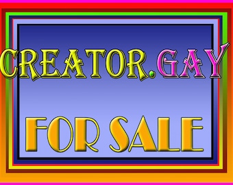 Creator.GAY Nombre de dominio premium a la venta, palabra clave propia de dominio principal "Creator" "Gay" Perfecto para su tienda en línea, ser conocido globalmente, solo uno