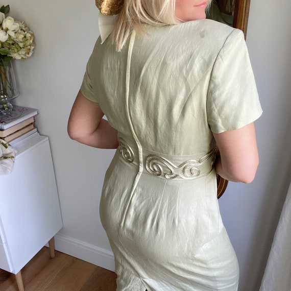 Vintage green calf length dress - image 2