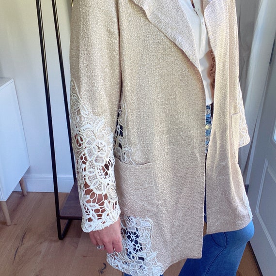 Vintage lace longline jacket - image 5